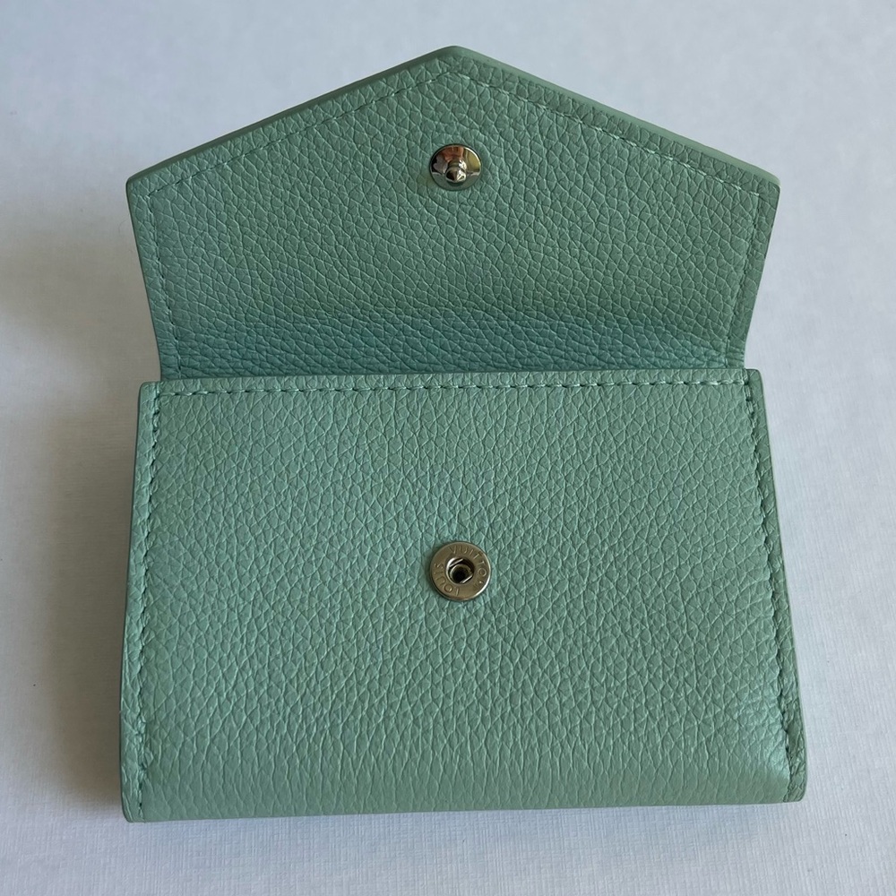 Louis Vuitton LockMini Wallet Mint Green Calf Leather Silver LV Hardware M68481 - Picture 6 of 16